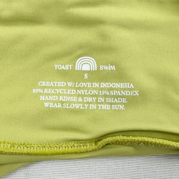 Free People Toast Swim Women’s  Banded Waist Bikini Bottom Small Leek Green - Picture 3 of 9